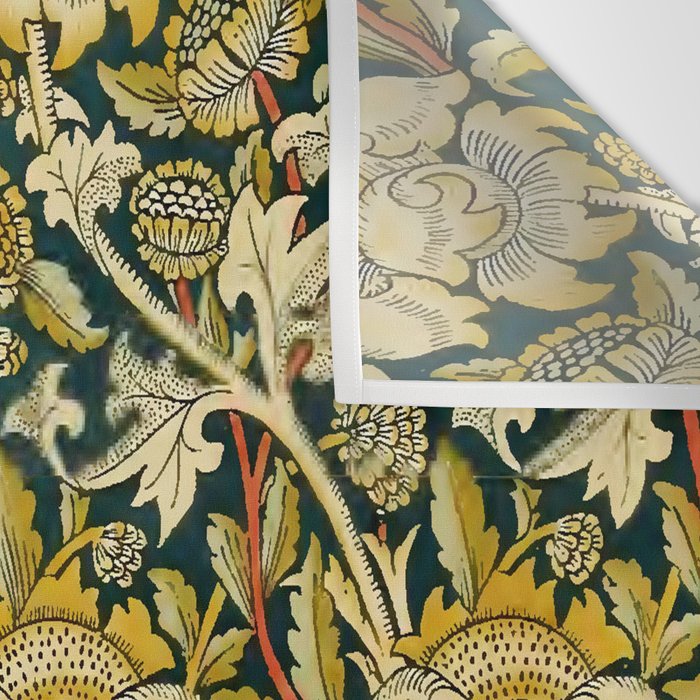 Vintage William Morris Green and Yellow Chintz Wall Tapestry Gallery Image 3