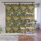 Vintage William Morris Green and Yellow Chintz Wall Mural Gallery Image 1