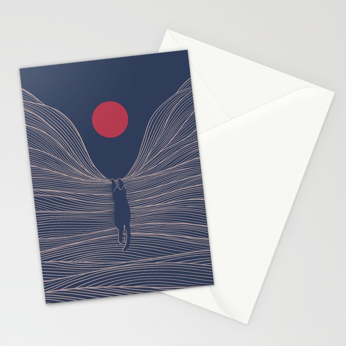 Cat Landscape 189 Stationery Card Gallery Image 2