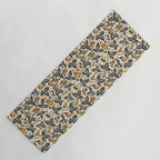 Summer Camping - Black, cream, and gold Yoga Mat Gallery Image 1