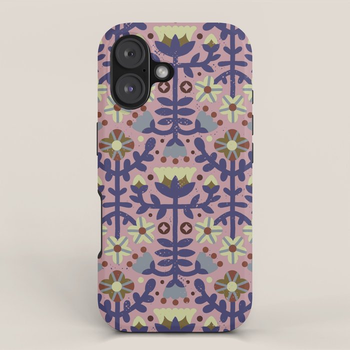 Playful Folk Floral iPhone Case Gallery Image 1