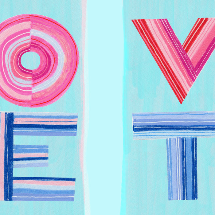 Vote Hand Lettering on Blue Watercolor Background Coffee Mug Gallery Image 2
