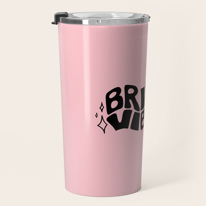 Bride Vibes in Black Travel Mug Gallery Image 3