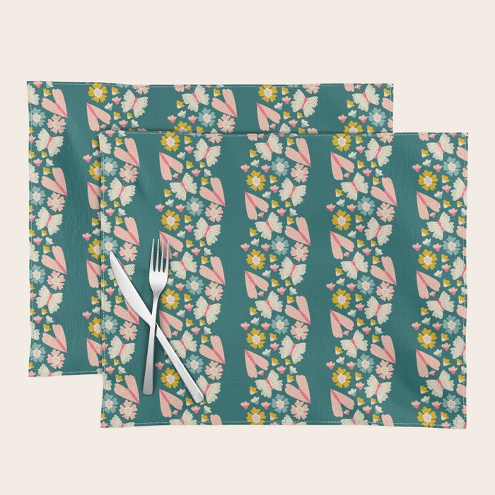 Floral Stripe Placemat Gallery Image 1