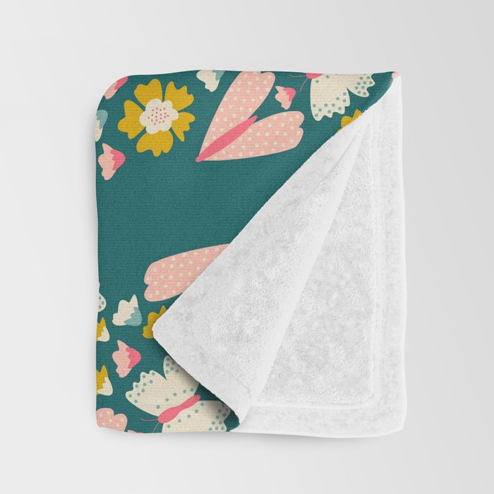 Floral Stripe Throw Blanket Gallery Image 3
