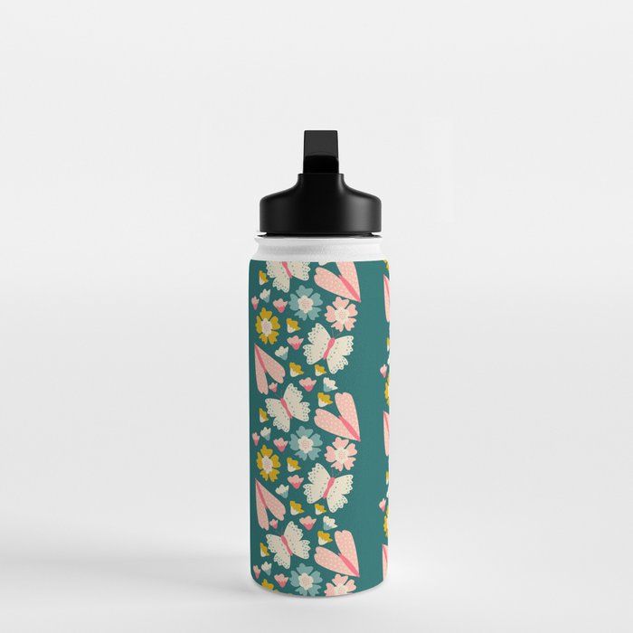 Floral Stripe Water Bottle Gallery Image 3