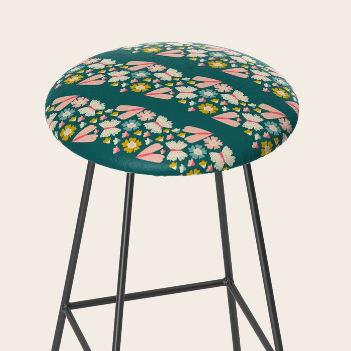 Floral Stripe Stool Gallery Image 2