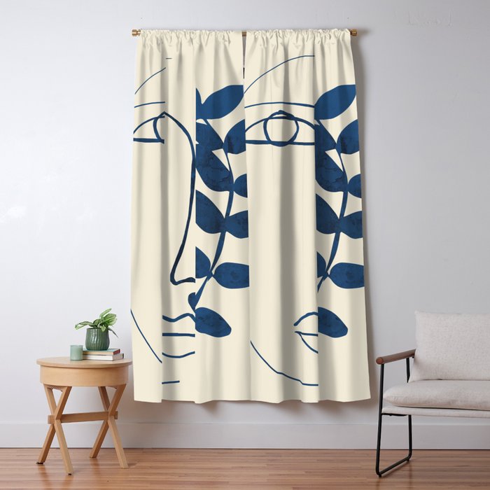 Abstract Face 5 Window Curtain Gallery Image 1