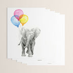 Baby Elephant Spraying Rainbow Wrapping Paper Gallery Image 3