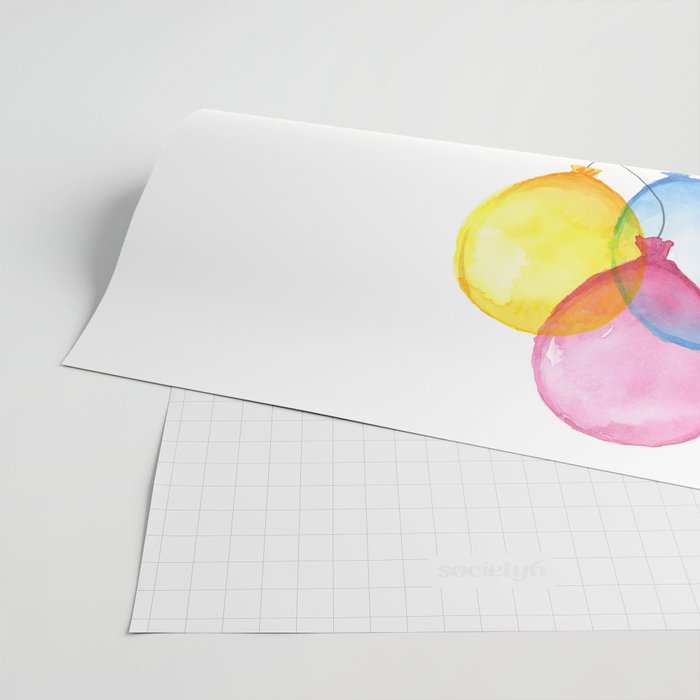Baby Elephant Spraying Rainbow Wrapping Paper Gallery Image 2