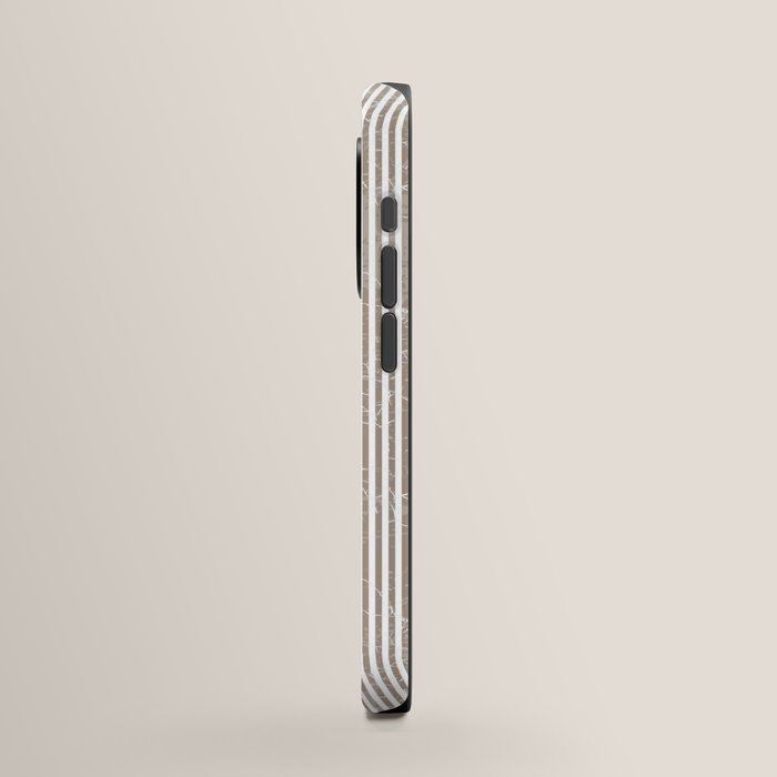 Cocoa Brown Tan Pinstripes iPhone Case Gallery Image 2