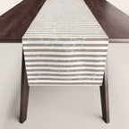 Cocoa Brown Tan Pinstripes Table Runner Gallery Image 1