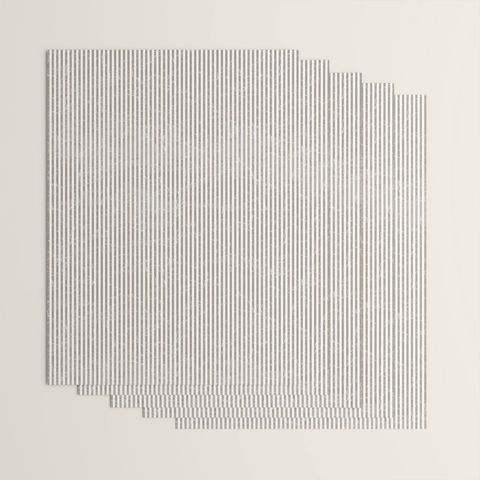 Cocoa Brown Tan Pinstripes Wrapping Paper Gallery Image 3