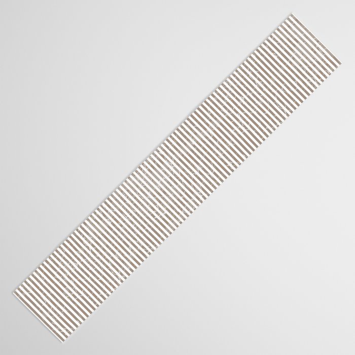 Cocoa Brown Tan Pinstripes Table Runner Gallery Image 3