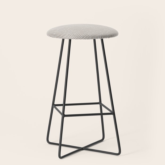 Cocoa Brown Tan Pinstripes Stool Gallery Image 1
