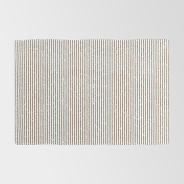 Cocoa Brown Tan Pinstripes Rug Gallery Image 2