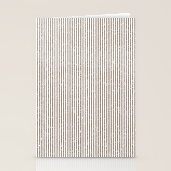 Cocoa Brown Tan Pinstripes Stationery Card Gallery Image 1
