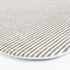 Cocoa Brown Tan Pinstripes Bath Mat Gallery Image 3