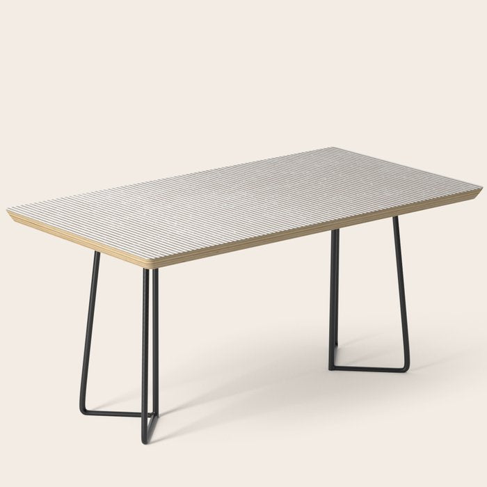Cocoa Brown Tan Pinstripes Coffee Table Gallery Image 1