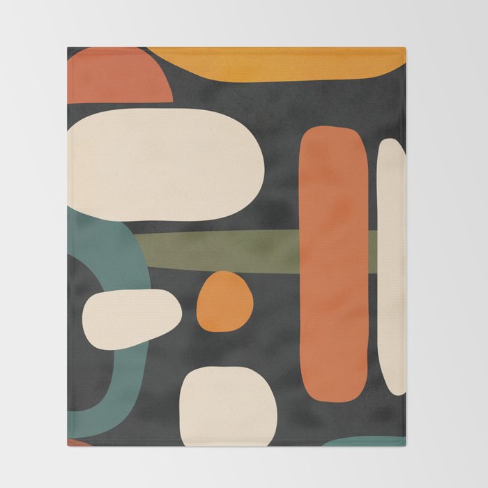 Abstract shapes in the skies 2 Throw Blanket Gallery Image 2