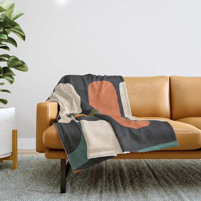 Abstract shapes in the skies 2 Throw Blanket Gallery Image 1