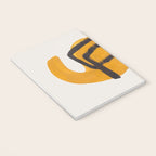 Funky Strange Mid Century Modern Minimalist Art Yellow Black Abstract Pattern by Ejaaz Haniff Notebook Gallery Image 3