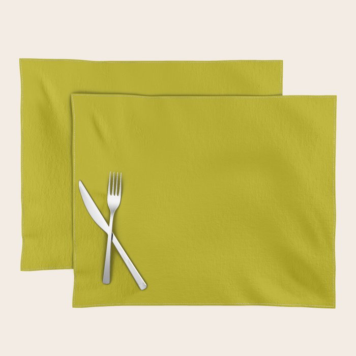 CHARTREUSE Yellowish Green solid color Placemat Gallery Image 1