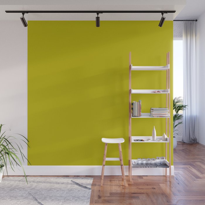 CHARTREUSE Yellowish Green solid color Wall Mural Gallery Image 1