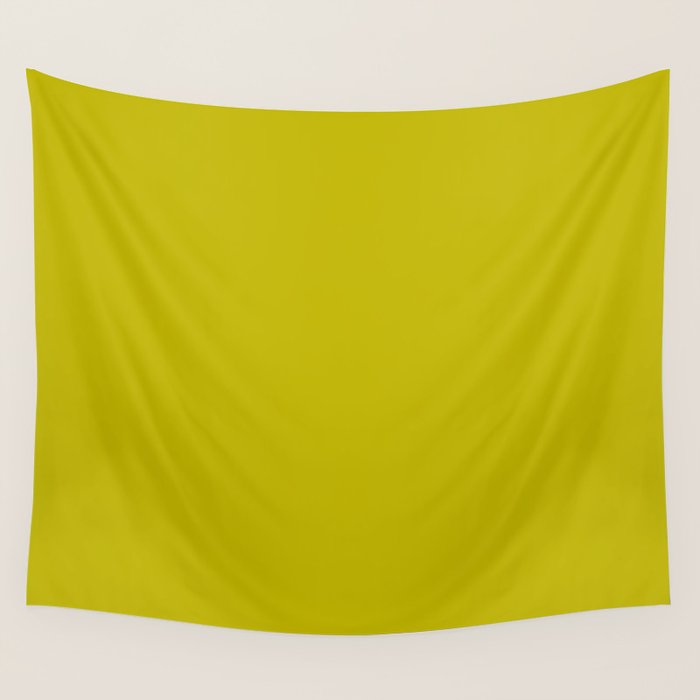 CHARTREUSE Yellowish Green solid color Wall Tapestry Gallery Image 4