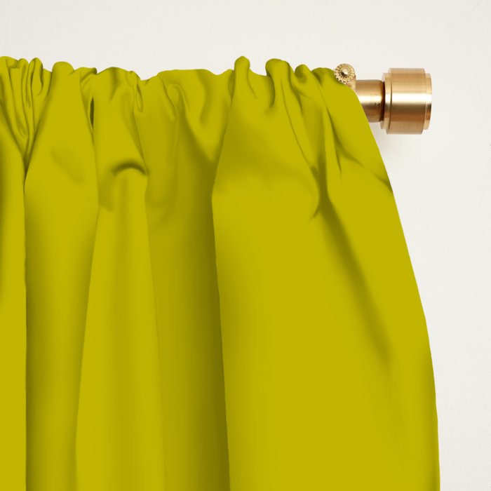 CHARTREUSE Yellowish Green solid color Window Curtain Gallery Image 2