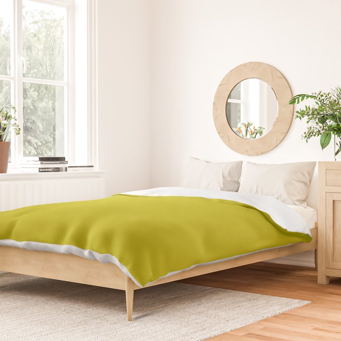 CHARTREUSE Yellowish Green solid color Duvet Cover Gallery Image 2