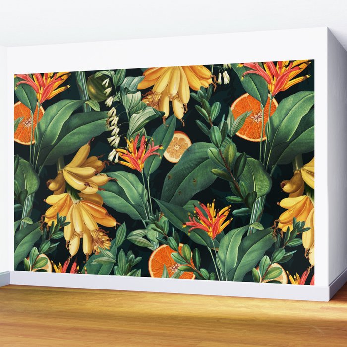 Tropical Orange Garden III Wall Mural Gallery Image 2
