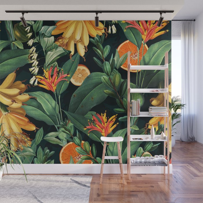 Tropical Orange Garden III Wall Mural Gallery Image 1