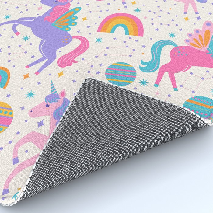 Space Unicorn - Neon Rainbow Rug Gallery Image 4
