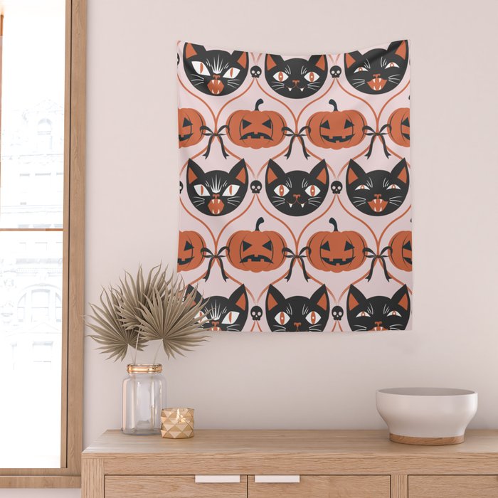 Enchanted Vintage Halloween Wall Tapestry Gallery Image 2