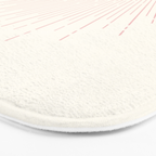 Pink Sunrise Boho Midcentury Bath Mat Gallery Image 3