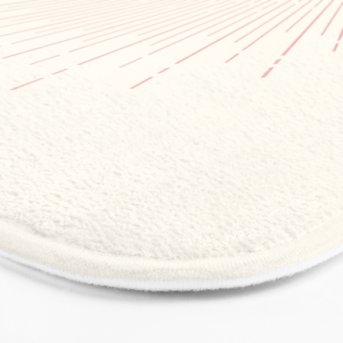 Pink Sunrise Boho Midcentury Bath Mat Gallery Image 3