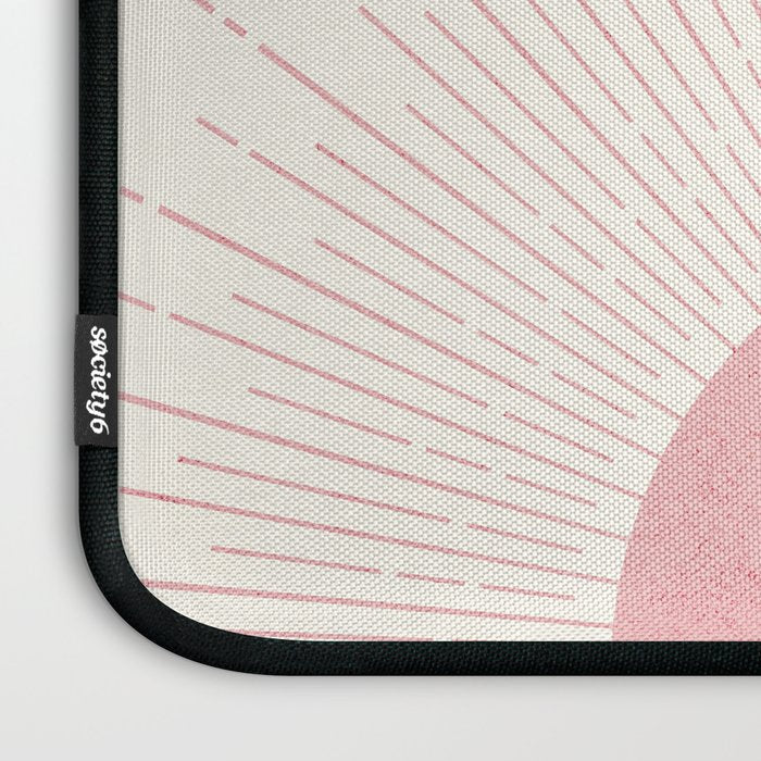 Pink Sunrise Boho Midcentury Laptop Sleeve Gallery Image 3