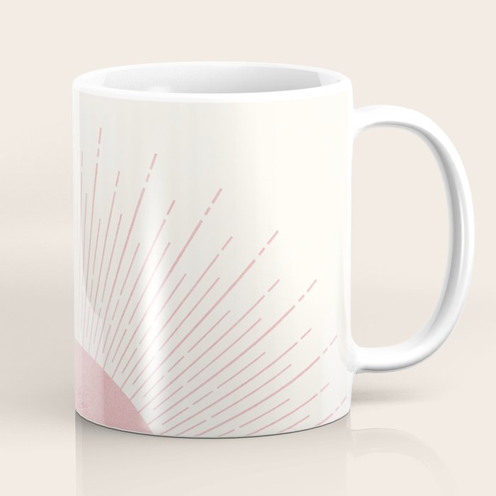 Pink Sunrise Boho Midcentury Coffee Mug Gallery Image 1