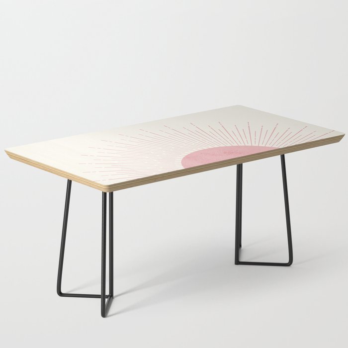 Pink Sunrise Boho Midcentury Coffee Table Gallery Image 1