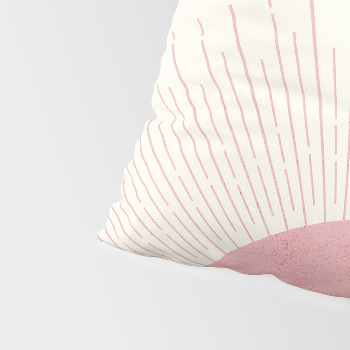 Pink Sunrise Boho Midcentury Pillow Sham Gallery Image 4