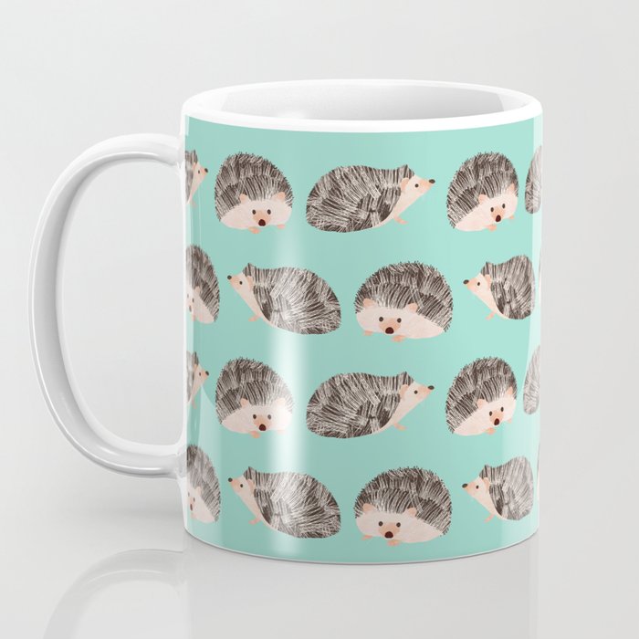 Hedgehog Turquoise Coffee Mug Gallery Image 3