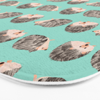 Hedgehog Turquoise Bath Mat Gallery Image 3