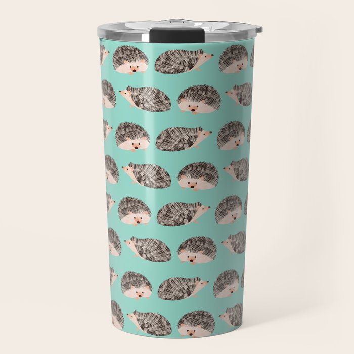 Hedgehog Turquoise Travel Mug Gallery Image 1