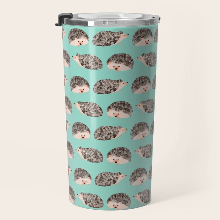 Hedgehog Turquoise Travel Mug Gallery Image 3