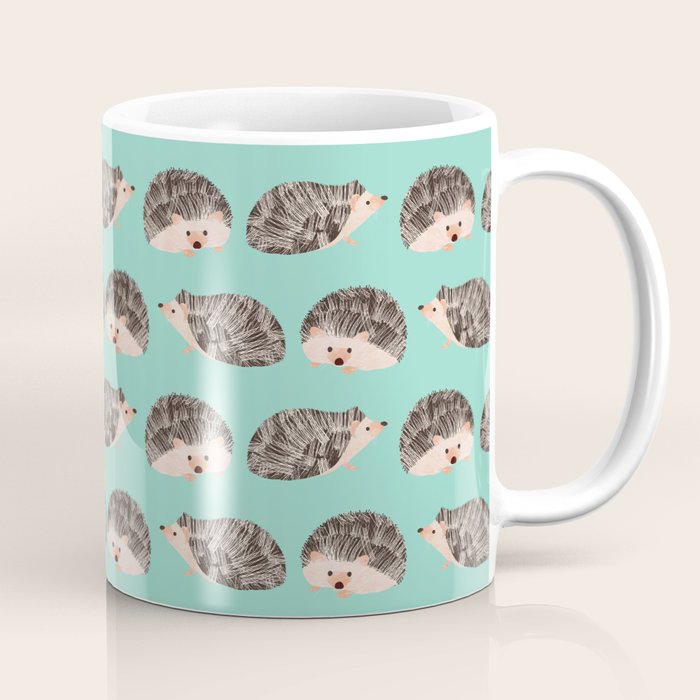 Hedgehog Turquoise Coffee Mug Gallery Image 1