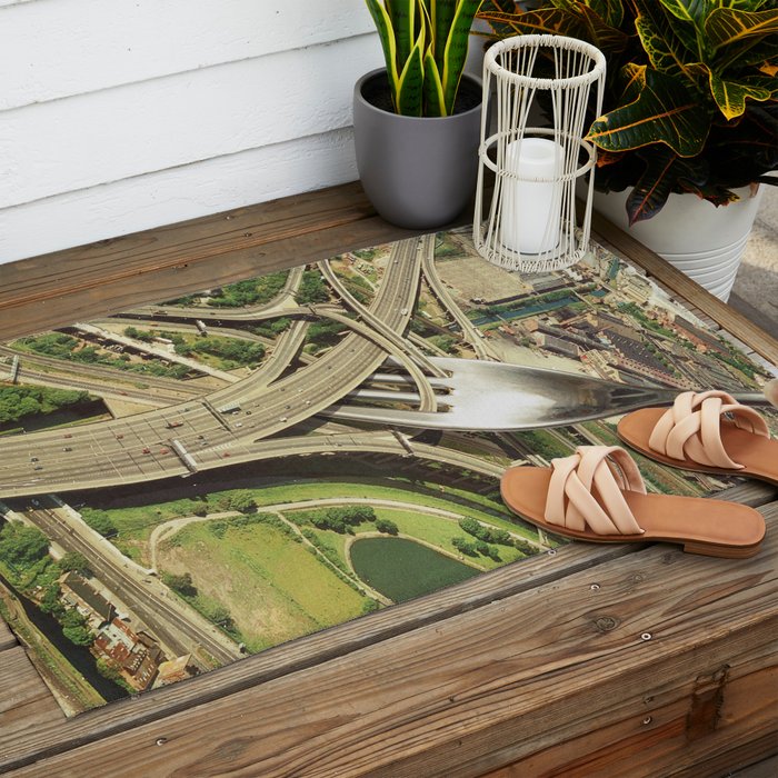 Spaghetti Junction II - Street Food Outdoor Rug Gallery Image 2