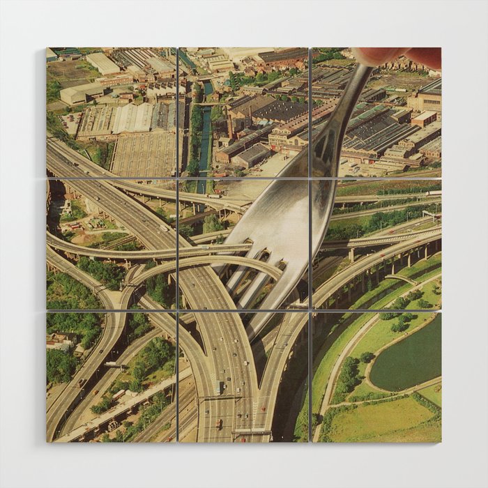 Spaghetti Junction II - Street Food Wood Wall Art Gallery Image 1