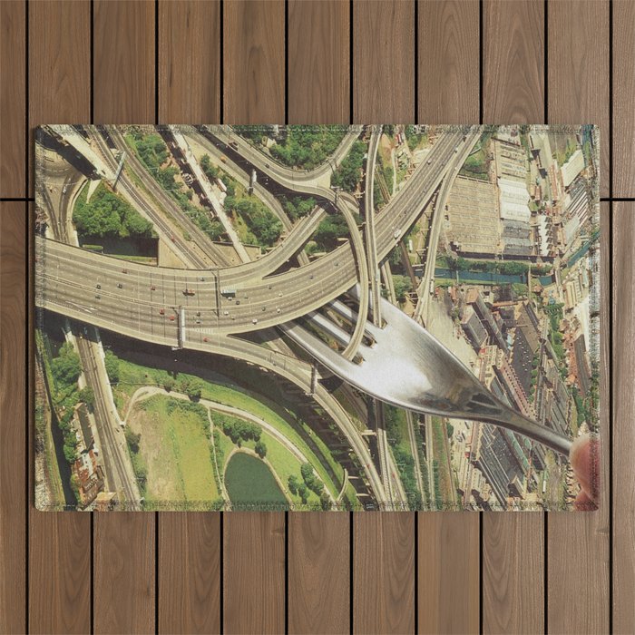 Spaghetti Junction II - Street Food Outdoor Rug Gallery Image 1