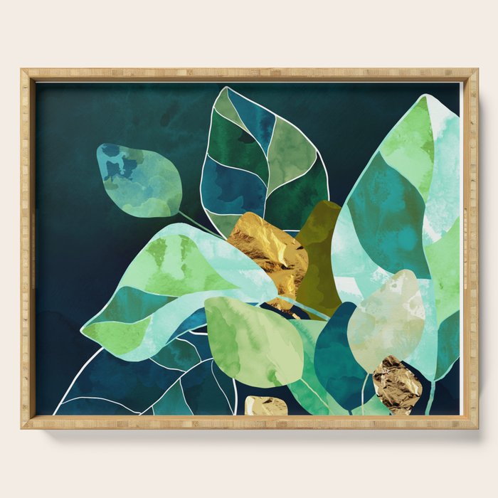 Indigo Plant I Serving Tray Gallery Image 1